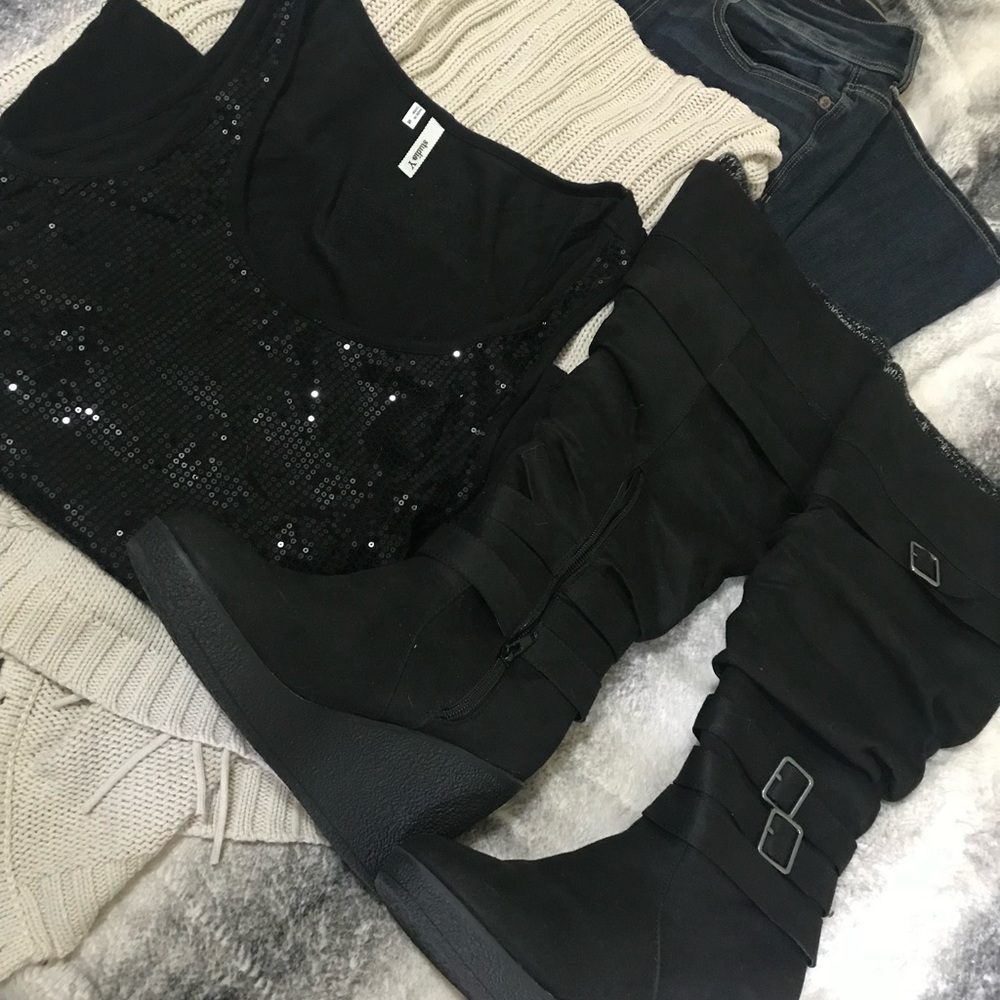 🛍Tall Black Boots